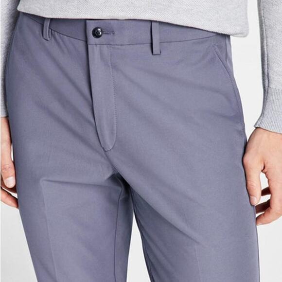 Michael Kors Men's Ash Blue Cotton Stretch Major Classic Dress Pants Size 38x34 - Picture 4 of 6